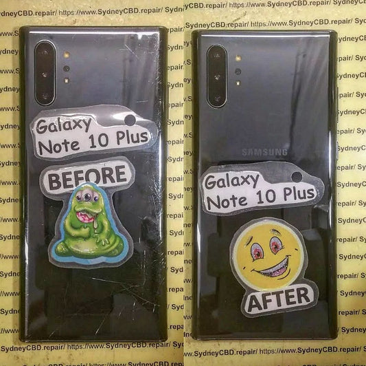 Does the Note 10 plus have a glass back?