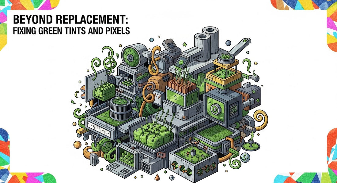 Beyond Replacement: Fixing Green Tints and Pixels