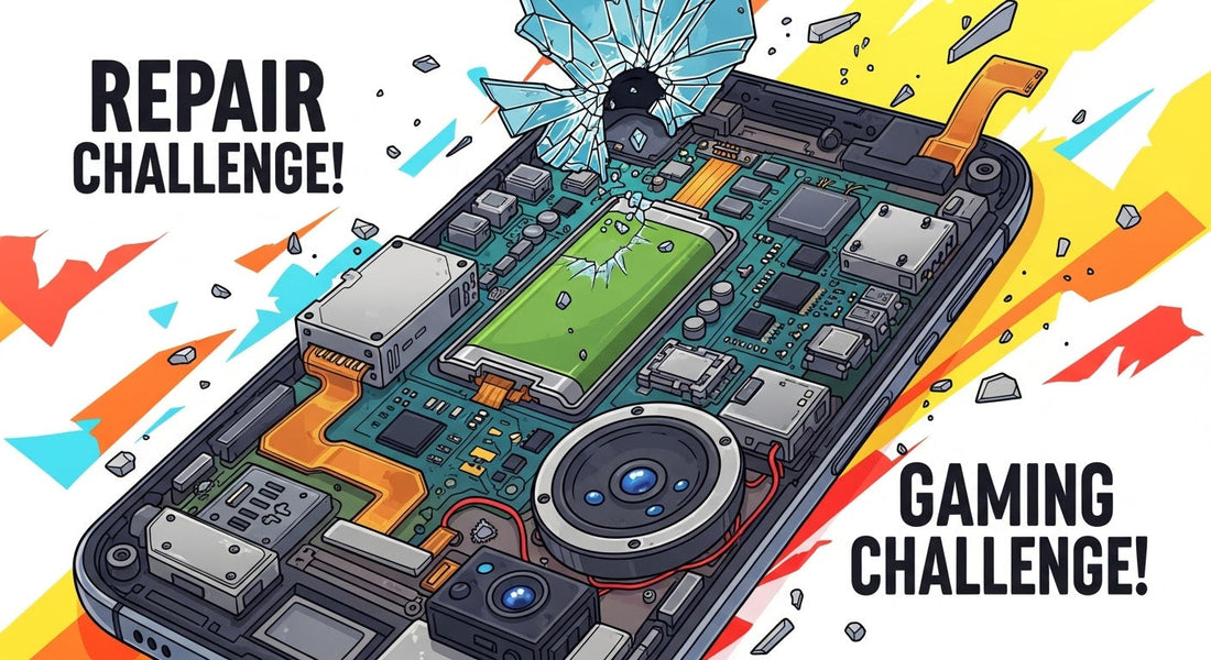 Inside a shattered gaming phone: Repair challenge!