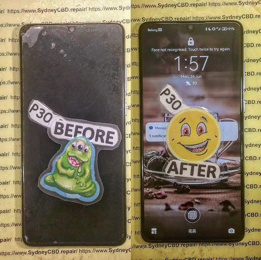 How do I backup my Huawei P30 with a broken screen?