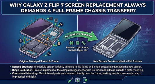 Why Galaxy Z Flip 7 Screen Replacement Always Demands A Full Frame Chassis Transfer?