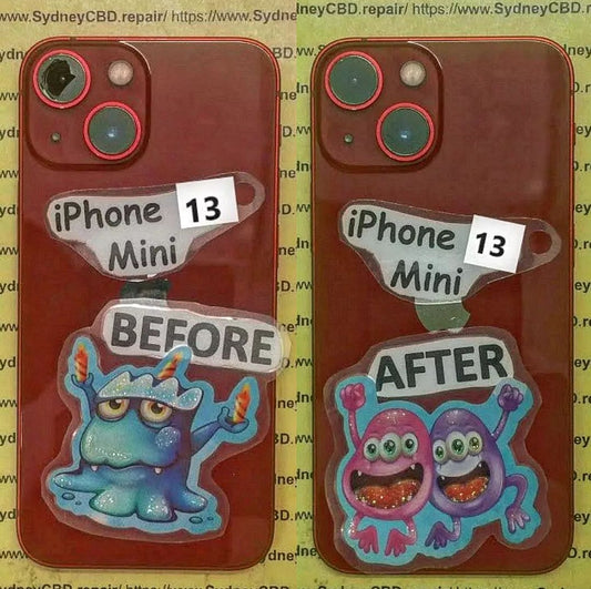 How do you remove the camera protector on an iPhone 13 mini?