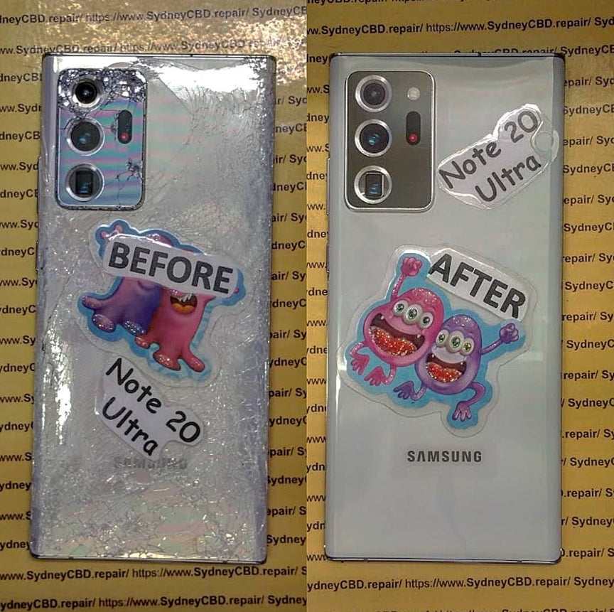 What is the back of the note 20 Ultra made of?