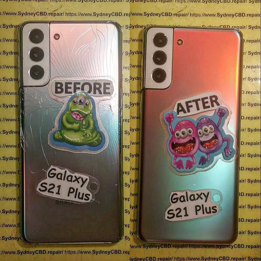 How do I take the back off my Samsung S21 Plus?